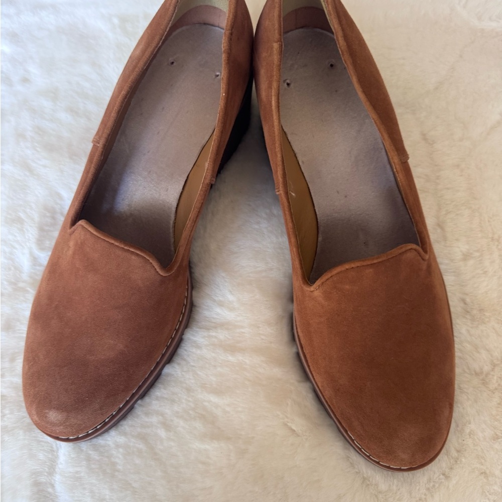 Women’s Vionic Brown Suede Women's Willow Wedge Shoes Size 8 1/2 - Picture 2 of 6